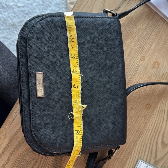 Kate Spade Black Leather Purse Crossbody Satchel Tote Bag Messenger Adjustable - Picture 13 of 14